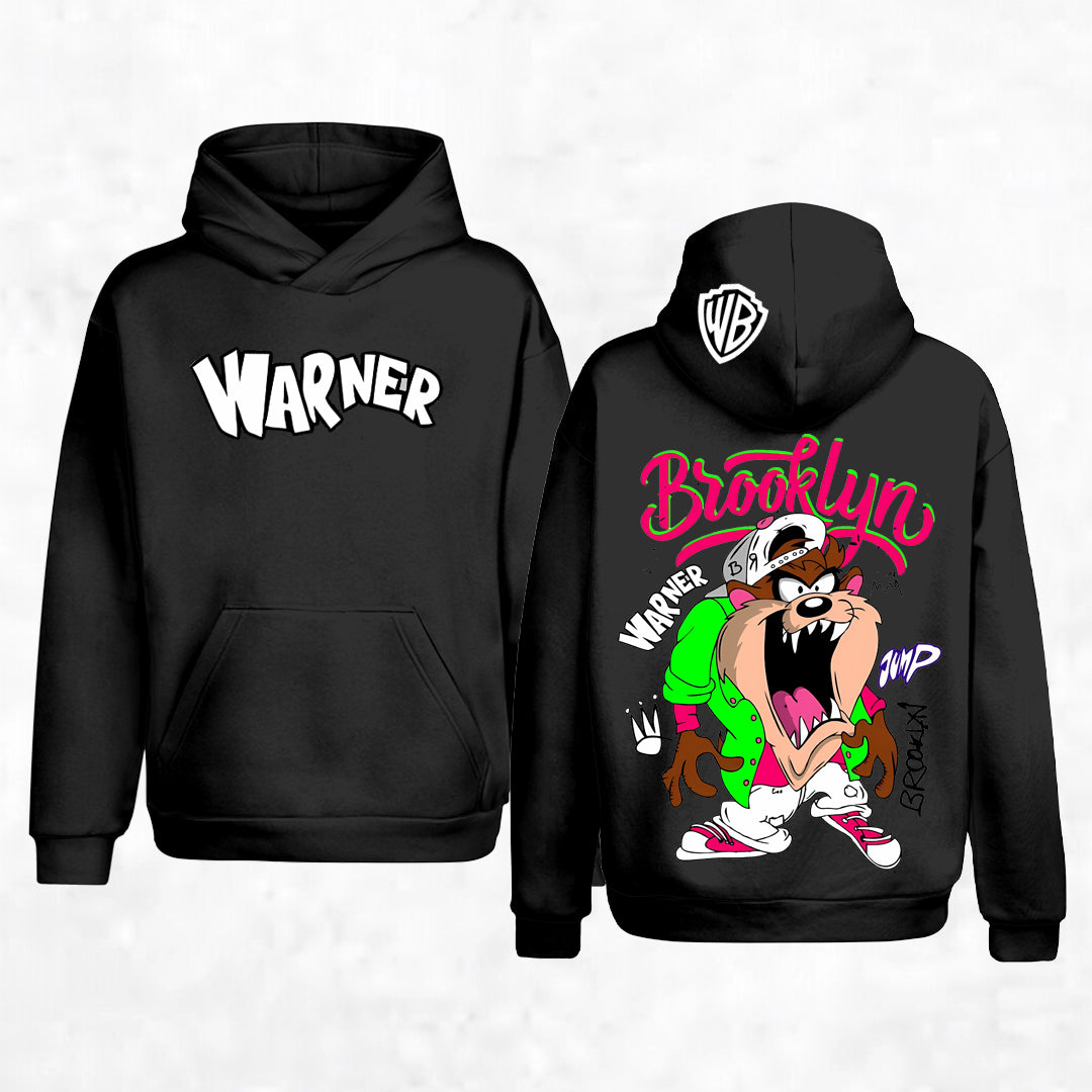 "Brooklyn Taz" Retro Streetwear Hoodie