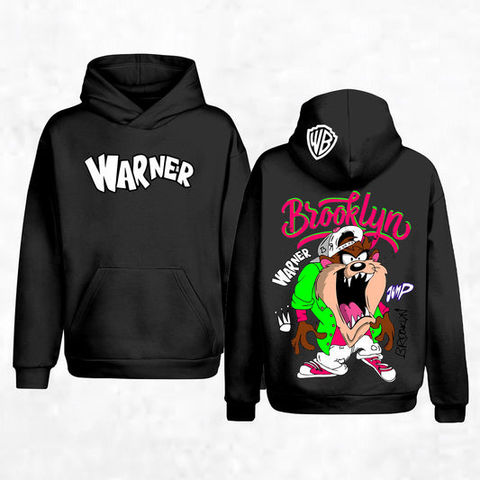 "Brooklyn Taz" Retro Streetwear Hoodie