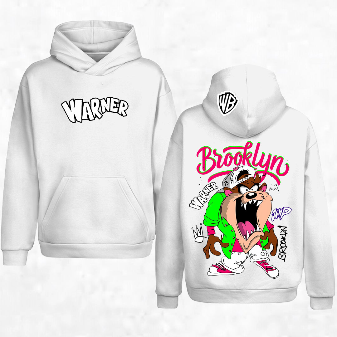 "Brooklyn Taz" Retro Streetwear Hoodie